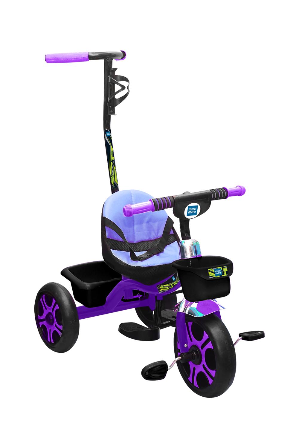 Mee Mee Premium Baby Tricycle with Adjustable Parent Handle (Purple)